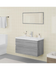 Meubles de salle de bain Sonoma gris Bois d'ingénierie | Mobilier & Déco