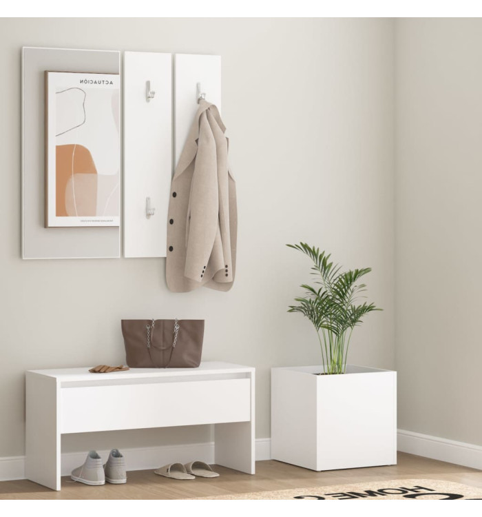 Ensemble de meubles de couloir Blanc Bois d'ingénierie | Mobilier & Déco