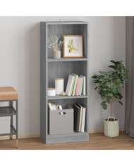 Bibliothèque 3 niveaux Sonoma gris 40x24x109 cm | Mobilier & Déco