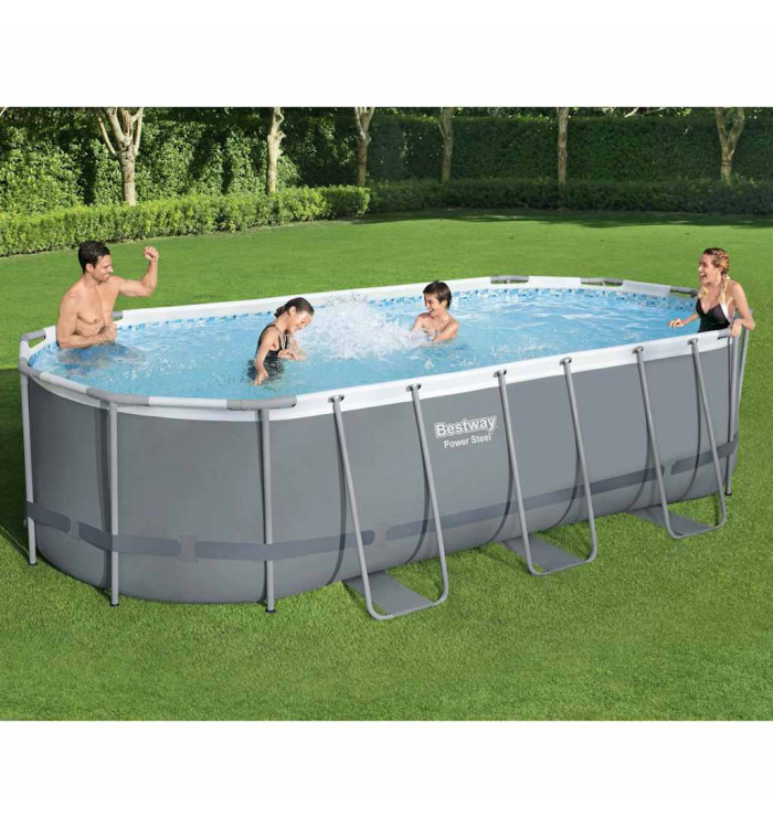 Bestway Piscine hors sol Power Steel Ovale 549x274x122 cm | Mobilier & Déco
