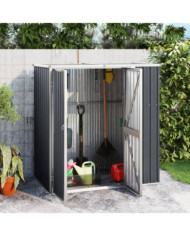Abri à outils de jardin anthracite 161x89x161cm acier galvanisé | Mobilier & Déco