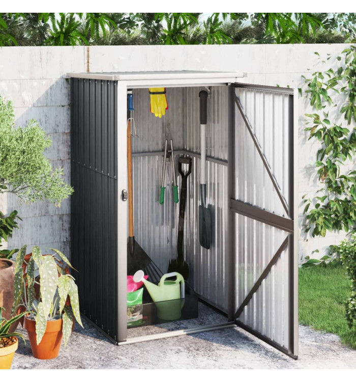 Abri à outils de jardin anthracite 88x89x161 cm acier galvanisé | Mobilier & Déco