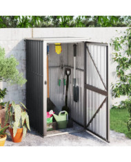 Abri à outils de jardin anthracite 88x89x161 cm acier galvanisé | Mobilier & Déco