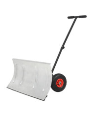 Chasse-neige manuel avec roues 100 x 44 cm | Mobilier & Déco