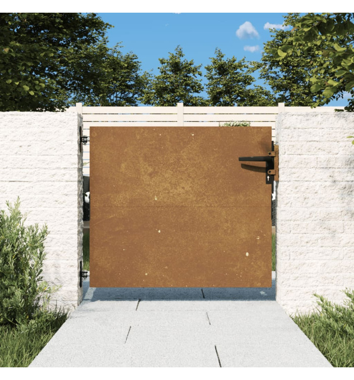 Portail de jardin 85x100 cm acier corten | Mobilier & Déco
