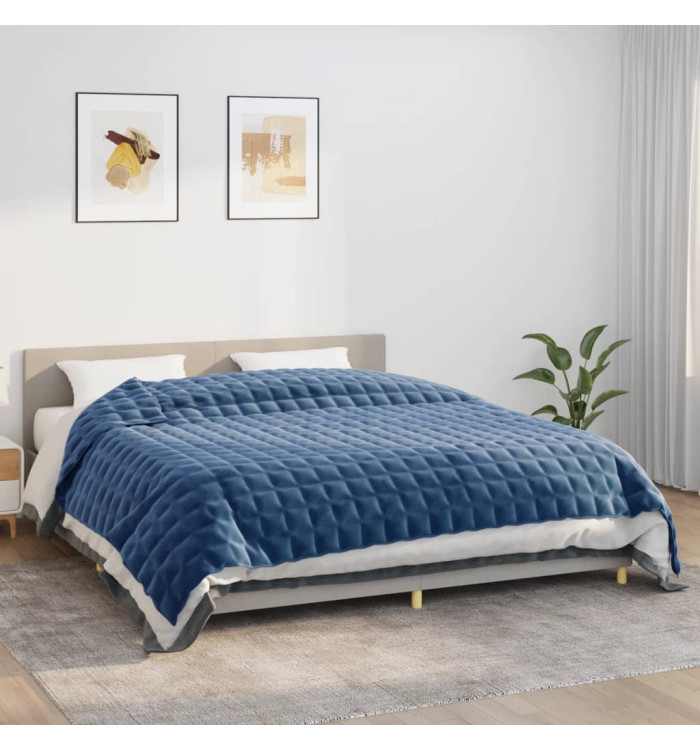 Couverture lestée Bleu 235x290 cm 11 kg Tissu | Mobilier & Déco