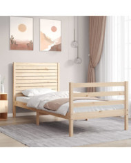 Cadre de lit sans matelas 90x200 cm bois massif | Mobilier & Déco