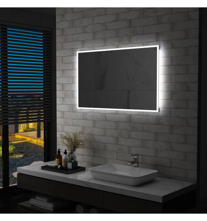 Miroir mural à LED pour salle de bains 100x60 cm | Mobilier & Déco