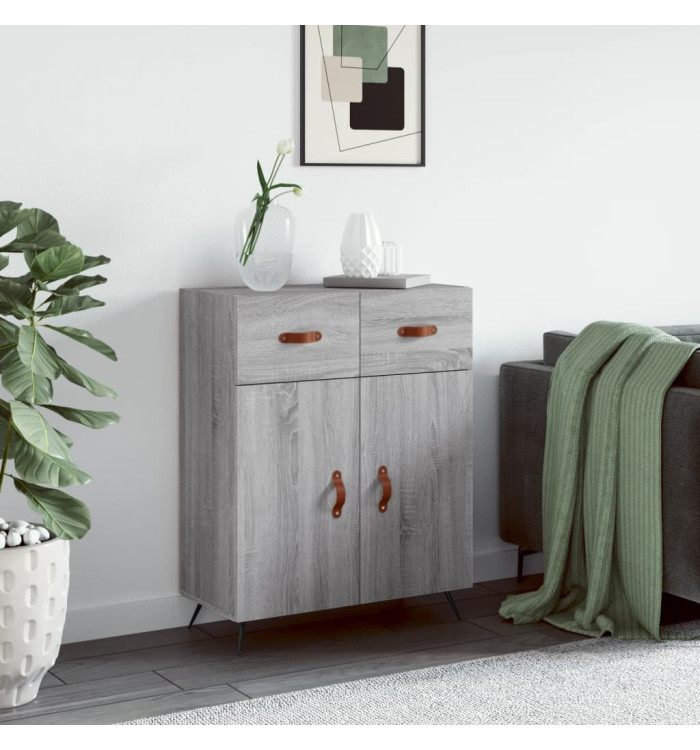 Buffet sonoma gris 69,5x34x90 cm bois d'ingénierie | Mobilier & Déco