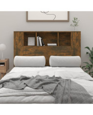 Armoire de tête de lit chêne fumé 120x18,5x102,5 cm | Mobilier & Déco