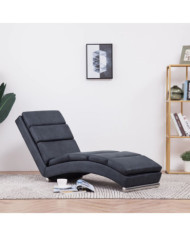 Chaise longue Gris Similicuir daim | Mobilier & Déco