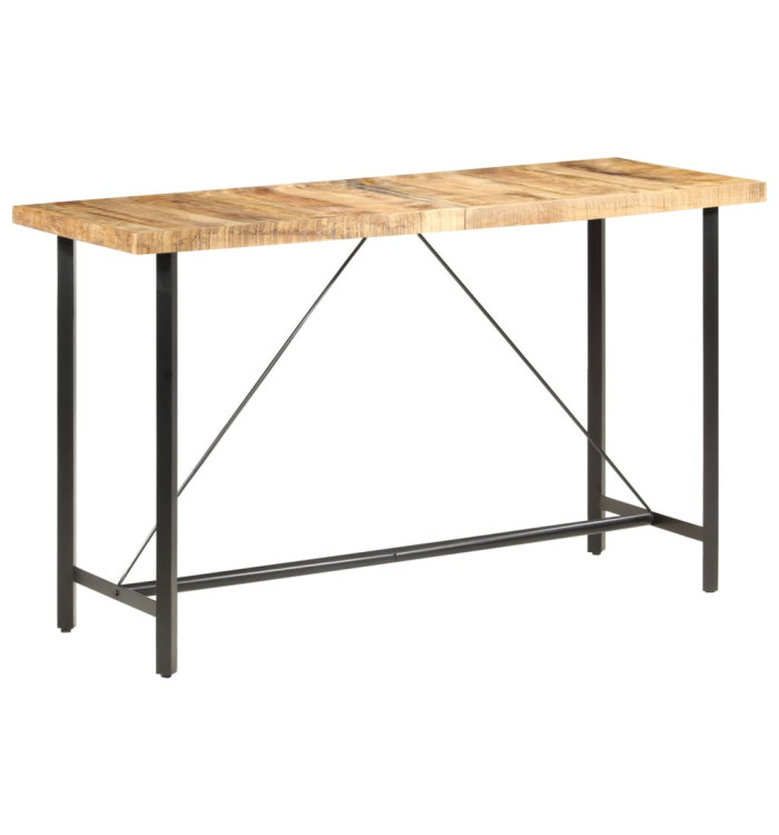 Table de bar 180x70x107 cm Bois de manguier brut | Mobilier & Déco