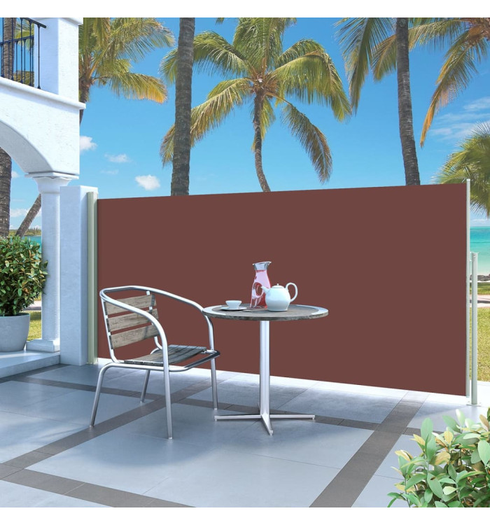 Auvent latéral rétractable 140 x 300 cm Marron | Mobilier & Déco