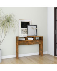 Table console Chêne fumé 105x30x80 cm Bois d'ingénierie | Mobilier & Déco