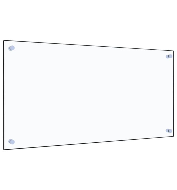 Dosseret de cuisine Transparent 80x40 cm Verre trempé | Mobilier & Déco