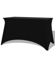 Housses extensibles pour table 2 pièces 243 x 76 x 74cm Noir | Mobilier & Déco