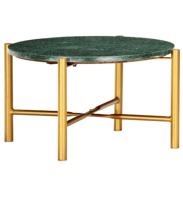 Table basse Vert 60x60x35 cm Pierre véritable et texture marbre | Mobilier & Déco