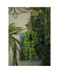 Emerald Plante artificielle suspendue Ceropegia 50 cm en pot | Mobilier & Déco