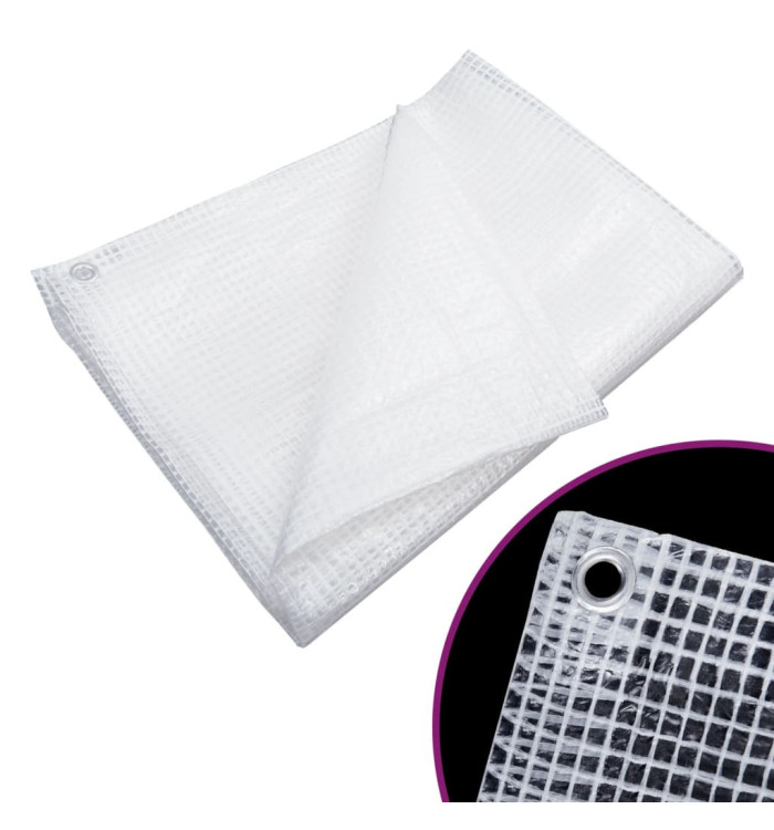Bâche de gaze 140 g/m² 6x8 m Blanc | Mobilier & Déco