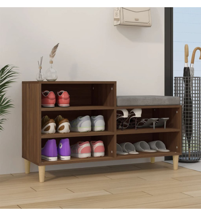 Armoire à chaussures Chêne marron 102x36x60cm Bois d'ingénierie | Mobilier & Déco