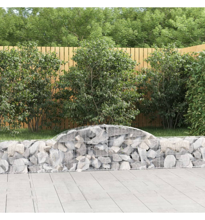 Paniers à gabions arqués 10 pcs 300x30x40/60 cm fer galvanisé | Mobilier & Déco