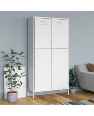 Garde-robe Blanc 90x50x180 cm Acier | Mobilier & Déco