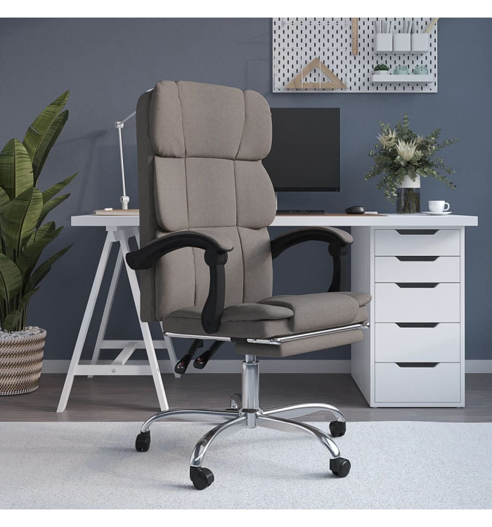 Fauteuil inclinable de bureau Taupe Tissu | Mobilier & Déco