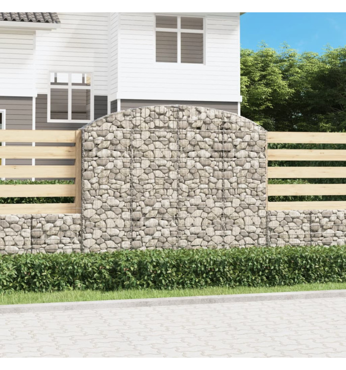 Panier de gabions arqué 200x30x160/180 cm Fer galvanisé | Mobilier & Déco