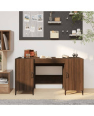 Bureau Chêne marron 140x50x75 cm Bois d'ingénierie | Mobilier & Déco