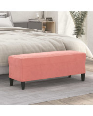 Banc Rose 100x35x41 cm Velours | Mobilier & Déco