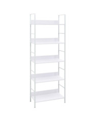 Bibliothèque à 5 niveaux noir 60x27,6x158,5cm bois d'ingénierie | Mobilier & Déco