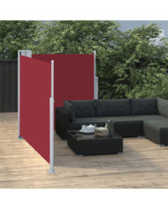 Auvent latéral rétractable Rouge 100 x 600 cm | Mobilier & Déco