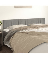 Têtes de lit 2 pcs Gris clair 80x5x78/88 cm Velours | Mobilier & Déco
