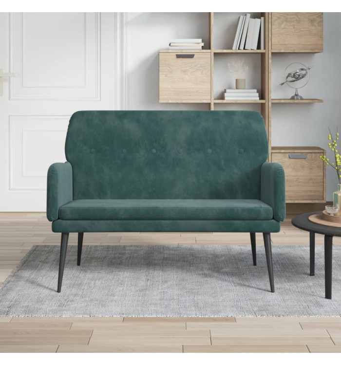 Banc Vert foncé 108x79x79 cm Velours | Mobilier & Déco