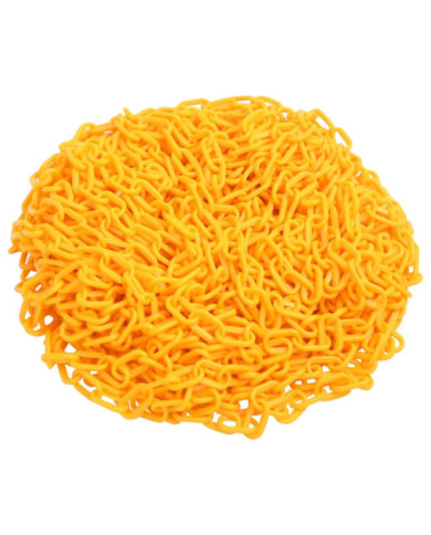 Chaîne d'avertissement Jaune 100 m Ø6 mm Plastique | Mobilier & Déco