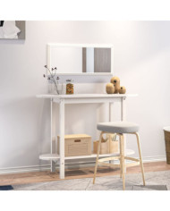 Table console Blanc 110x40x80 cm Bois massif de pin | Mobilier & Déco