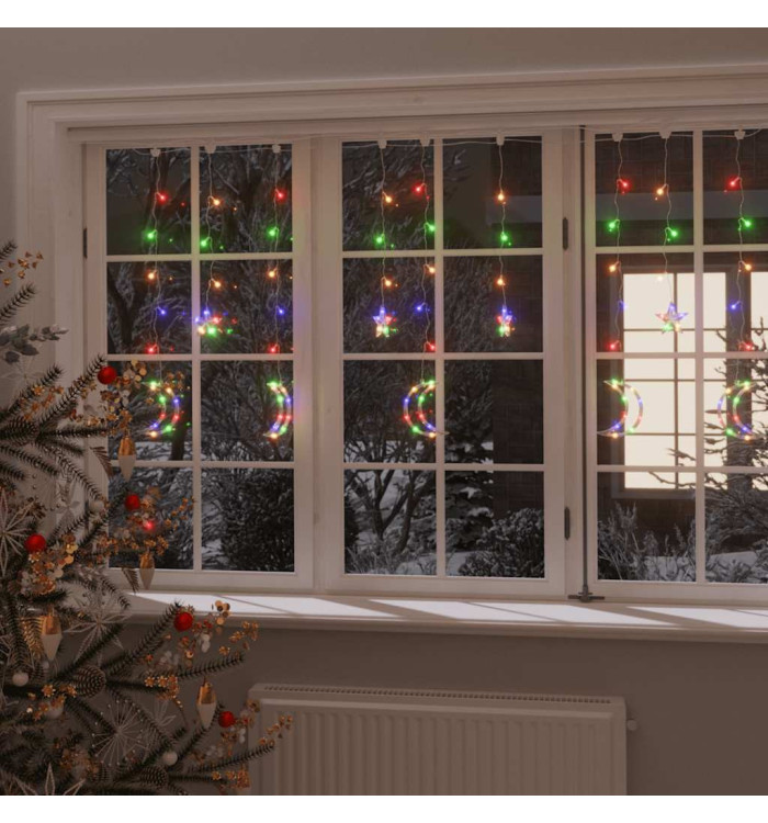 Guirlande lumineuse étoile et lune avec télécommande 345 LED | Mobilier & Déco