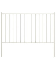 Panneau de clôture poteau Acier enduit poudre 1,7x1,25 m Blanc | Mobilier & Déco