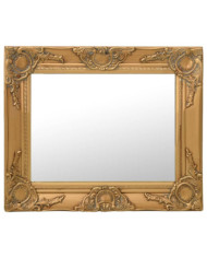Miroir mural style baroque 50x40 cm Doré | Mobilier & Déco