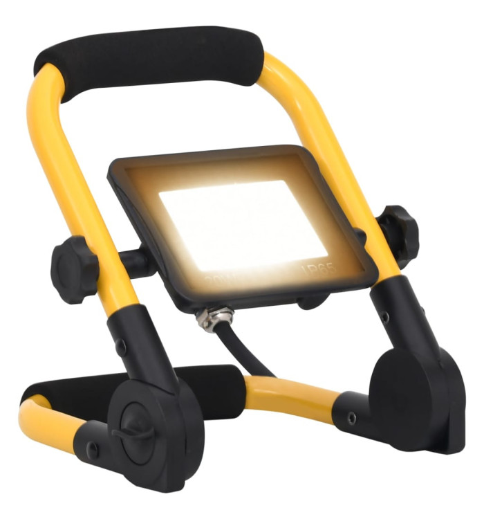 Projecteur à LED avec poignée 20 W Blanc chaud | Mobilier & Déco