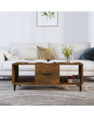 Table basse Chêne fumé 102x50x40 cm Bois d'ingénierie | Mobilier & Déco