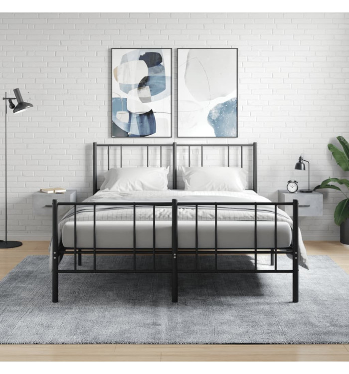 Tables de chevet murales 2 pcs gris béton 35x35x20 cm | Mobilier & Déco