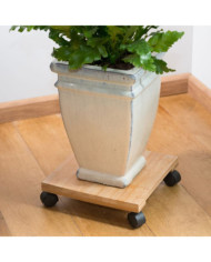 Nature Chariot à plantes carré 30x30 cm marron BPC | Mobilier & Déco