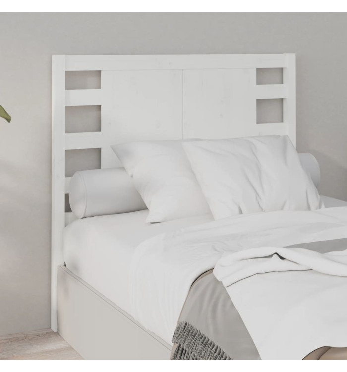 Tête de lit Blanc 106x4x100 cm Bois massif de pin | Mobilier & Déco