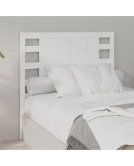 Tête de lit Blanc 106x4x100 cm Bois massif de pin | Mobilier & Déco