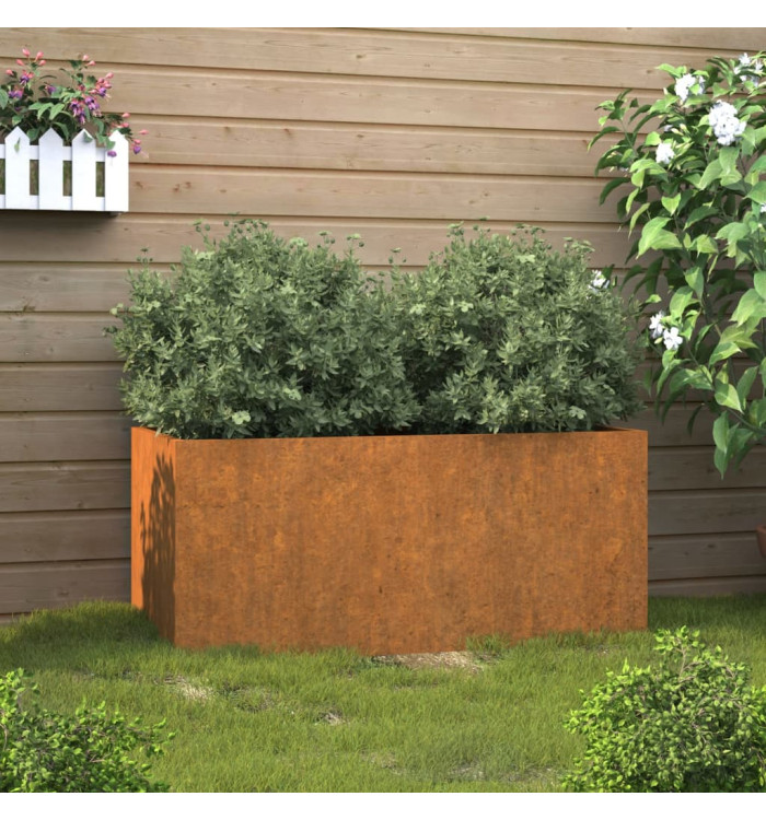 Jardinière 62x30x29 cm acier corten | Mobilier & Déco