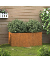 Jardinière 62x30x29 cm acier corten | Mobilier & Déco