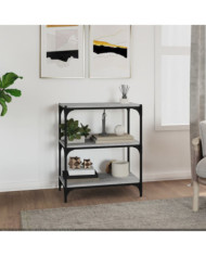 Bibliothèque Sonoma gris 60x33x70,5 cm Bois d'ingénierie acier | Mobilier & Déco