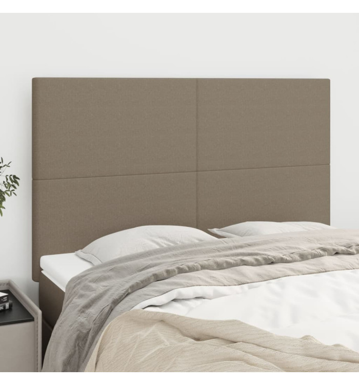 Têtes de lit 4 pcs Taupe 72x5x78/88 cm Tissu | Mobilier & Déco