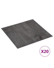 Dalles de plancher autoadhésives 20 pcs PVC 1,86 m² marron | Mobilier & Déco